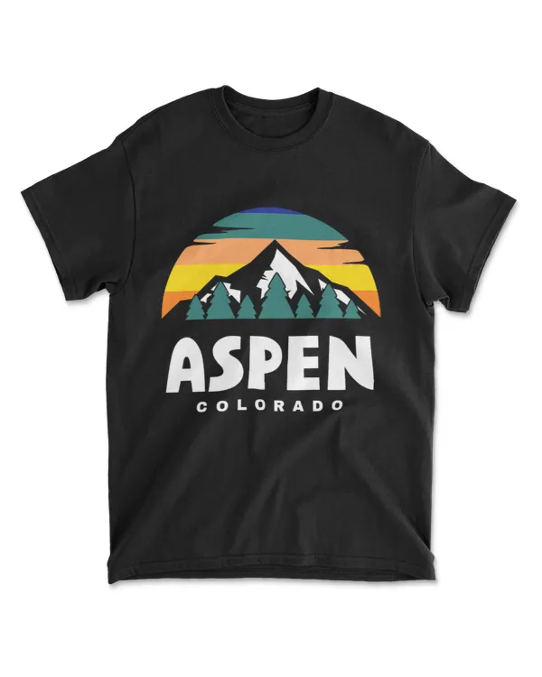 Aspen CO Mountain Scene Retro Hiking Love