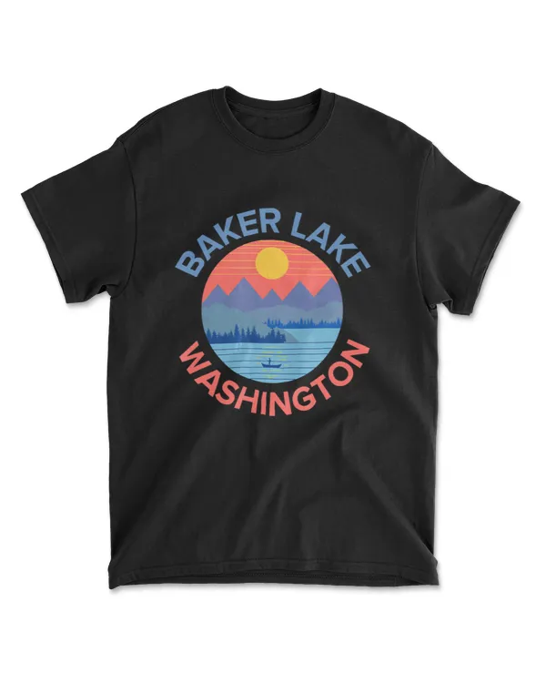 Baker Lake Fishing Hiking Camping T-Shirt