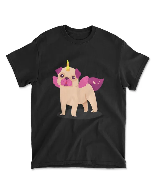 Cute Pug Unicorn Graphic Design Gift Tank Top