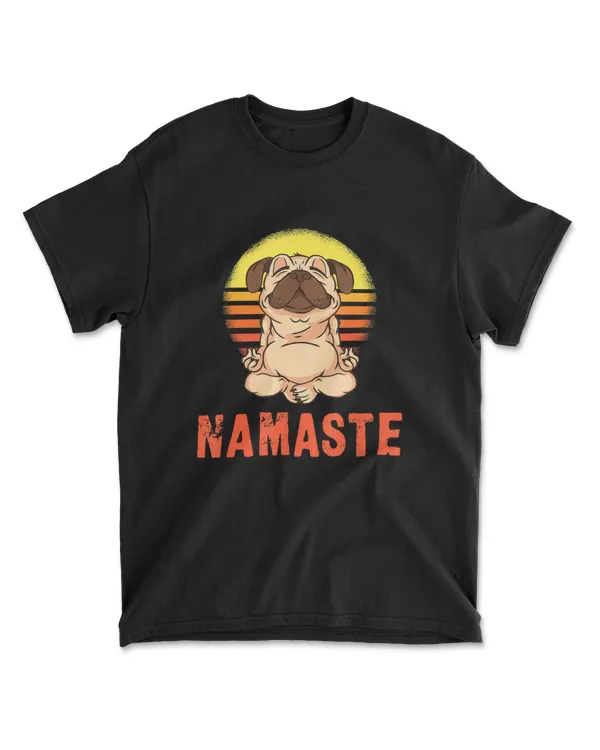 Cute Pug Yoga Meditation Namaste Funny