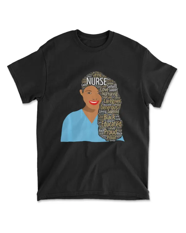 Black Nurse Words in Afro Hair Art Sweatshirt