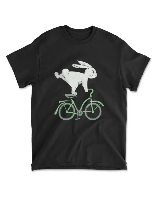 Cat on a Rabbit  Bunny Cycling  Bicycle