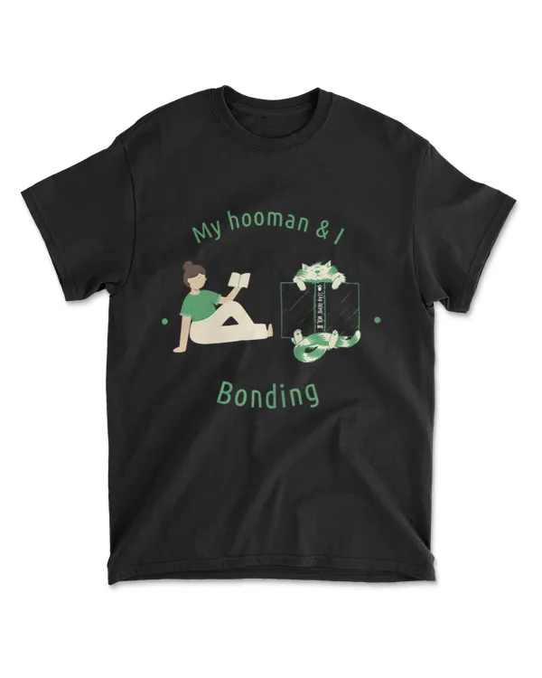 Cat Owner and Cat Reading T-Shirt