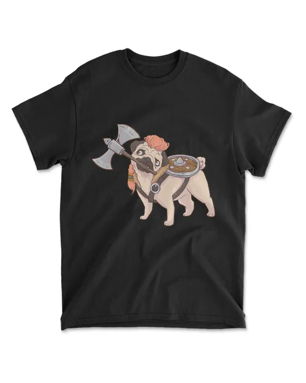 Cute Viking Pug Dog Lover Viking T-Shirt