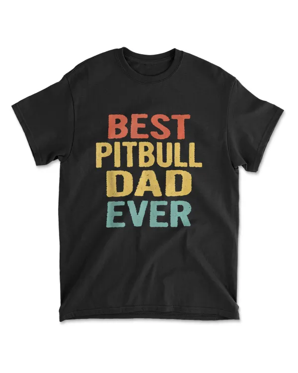 Mens Vintage Best Pitbull Dad Ever Funny