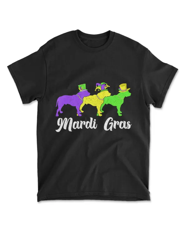 Mardi Gras Pitbull Tee Cute Mardi Gras Gifts