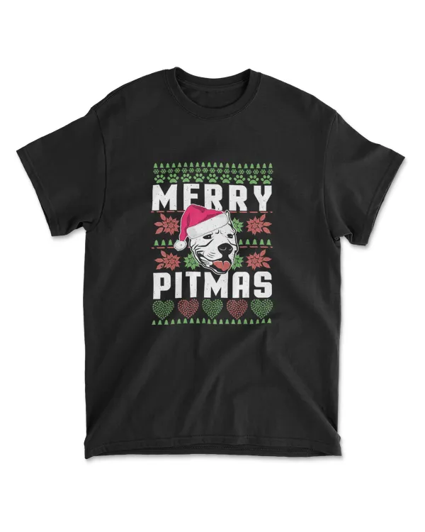 Merry Pitmas Dog Lover Pitbull Christmas Gi