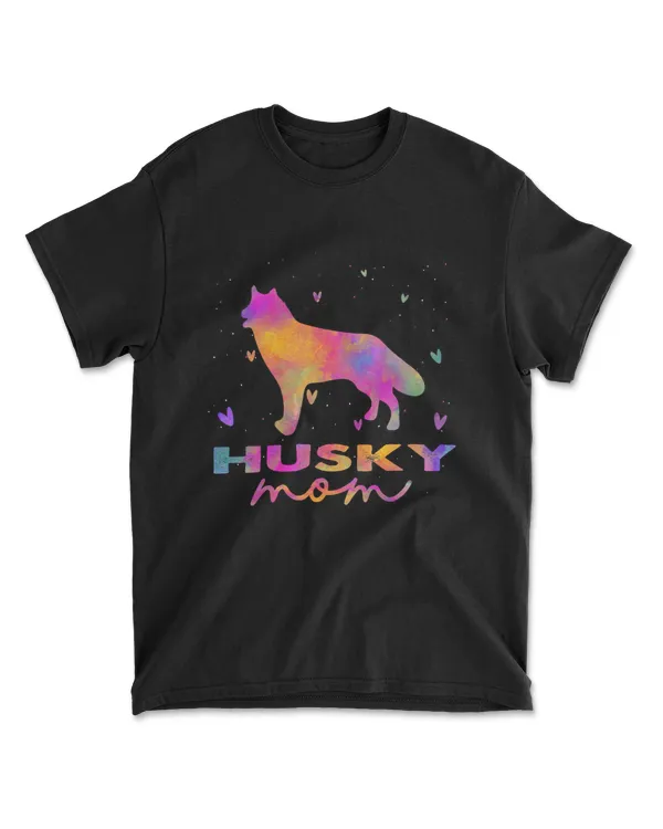Husky Mom Colorful Husky Mama Gifts T-Shirt