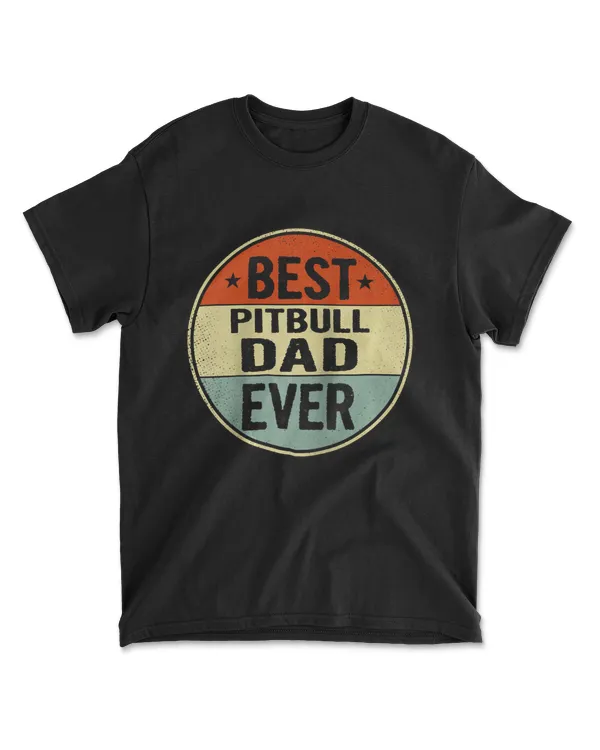 Mens Best Pitbull Dad Ever Retro Style Bda