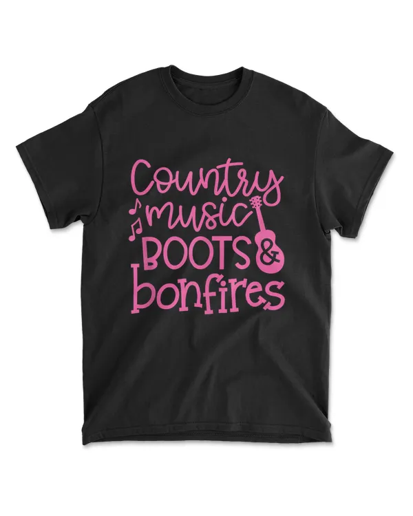 Country Music Boots and Bonfires Guitar