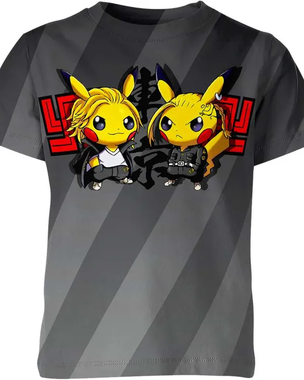 Draken And Mikey Tokyo Revengers X Pikachu From Pokemon Shirt