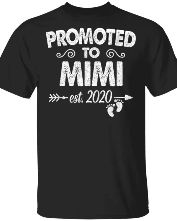 Promoted To Mimi Est2020 Fathers Day Mother Day TShirt