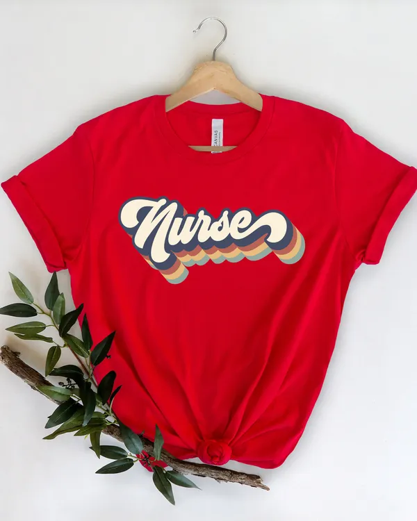 Retro Nurse Shirts, RN Shirts, Nurse Shirts,  Nurse Week, RN Leopard Nurse Shirt, Nurse Life Shirt, Registered Nurse Shirt, Nursing Shirt,