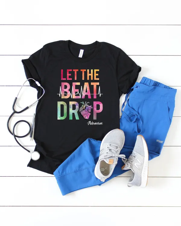 Let The Beat Drop Shirt, Nurse Life Shirt, Nurse Colorful Shirt, School Nurse Shirt, Nurse Shirt, Nursing Student, Adenosine Shirt