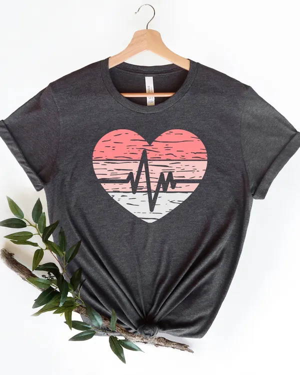 Heartbeat Heart Shirt, Heart T Shirt, Gift For Girlfriend, Healthcare Worker, New Nurse, Funny Nursing Shirt, Nurse Shirt, Nurses Week Gift