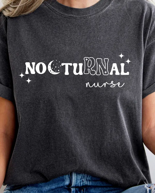 Nocturnal RN Shirt, Night Shift Nurse, Shirt, Funny Shirt for Nurse, Nurse Gift, Registered Nurse Tee, RN Shirt, Nurse Life, New Nurse