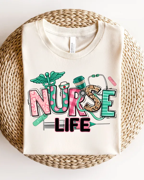 Nurse Shirt, Leopard Print Nurse Life, Nurse Life T-Shirt, Registered Nurse Shirts, Nursing School Shirt, Leopard Print Nurse Life Shirt