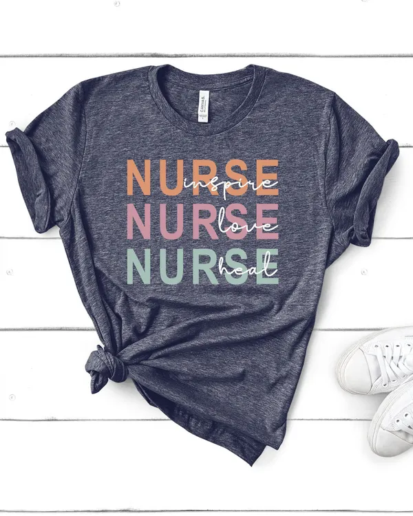 Nurse Love Inspire Heal Shirt, Nursing Shirt, Nurse Week Shirt, Nursing School Tee, RN Shirt, Registered Nurse Shirt, Nurse Shirt