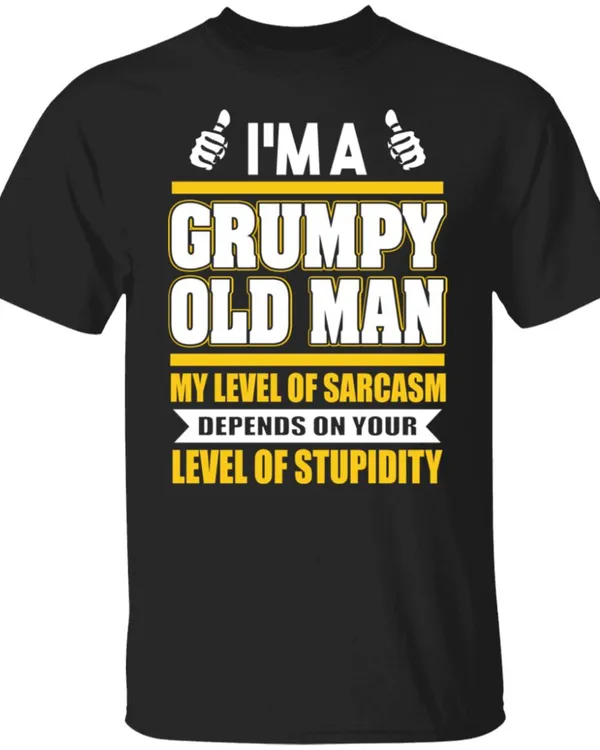 I'M A Grumpy Old Man Unisex T-Shirt| Black S/S Adult T-Shirt