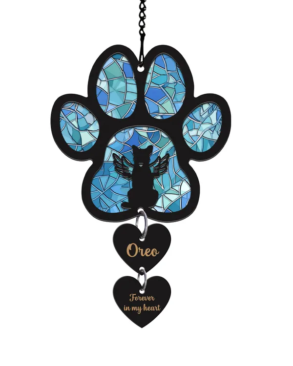 [UNIQUE] PERSONALIZED MY DOG IS FOREVER IN MY HEART SUNCATCHER