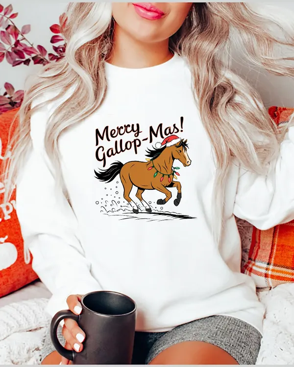 [UNIQUE] MERRY GALLOP MAS WHITE SHIRT