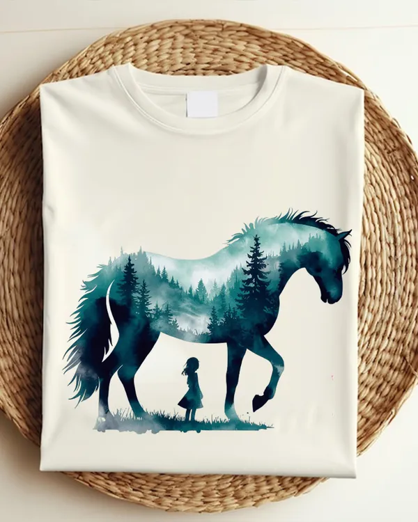 [UNIQUE] MYSTICAL BOND GIRL & HORSE IN NATURE'S EMBRACE