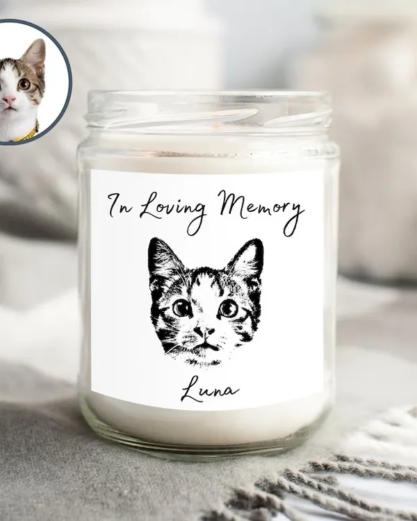 Custom Pet Candle Pet Memorial Gift