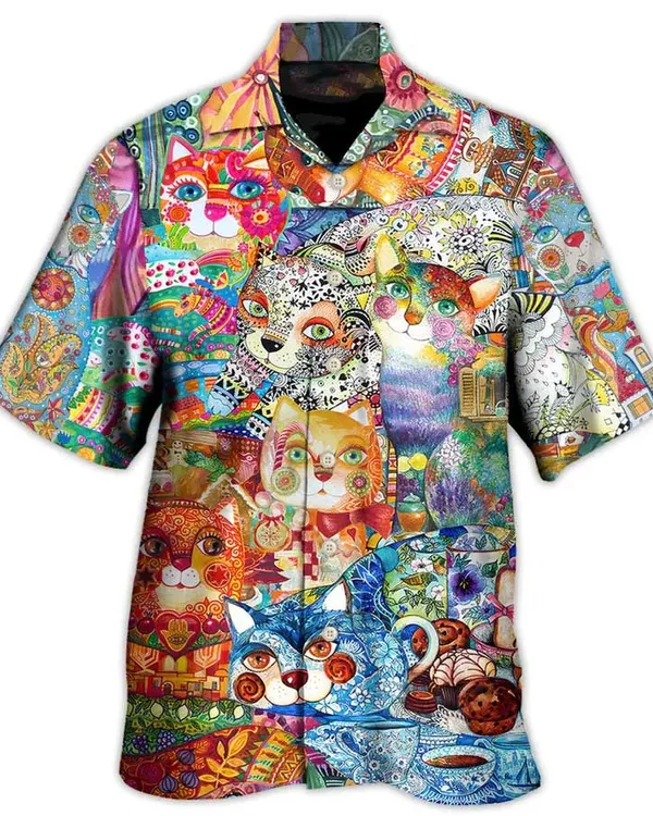 Cat Hawaiian Shirt For Summer, Cat All You Need Is Love And A Cat Hawaiian Shirts Outfit For Men Women, Friend, Team, Cat Lovers