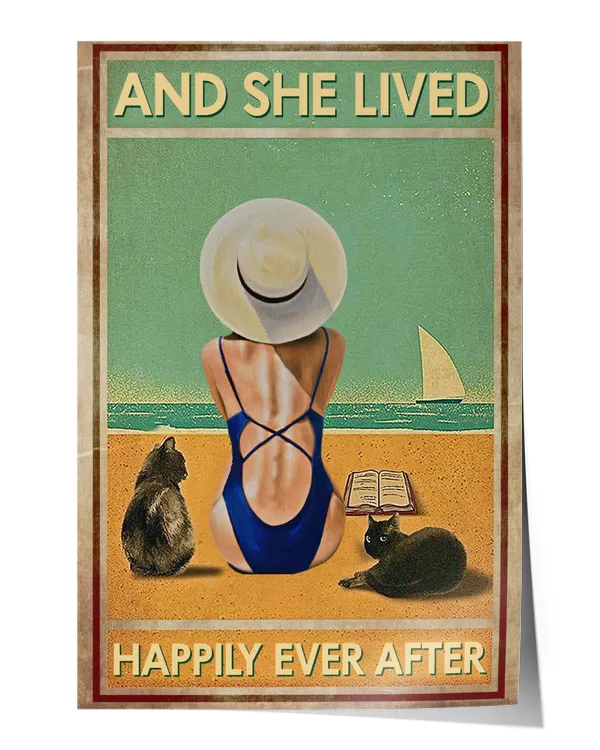 And she lived happily ever after (9) Wall Decor Artwork Print Poster Wall Art Print Home Decor Vintage