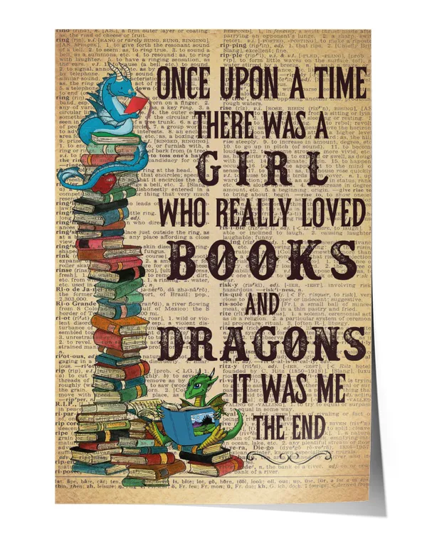The Librarian Girl Who Really Loved Books and Dragons Poster