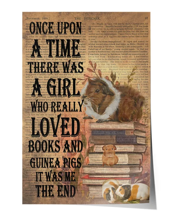 There was A Girl Who Loved Guinea Pigs and Books Poster