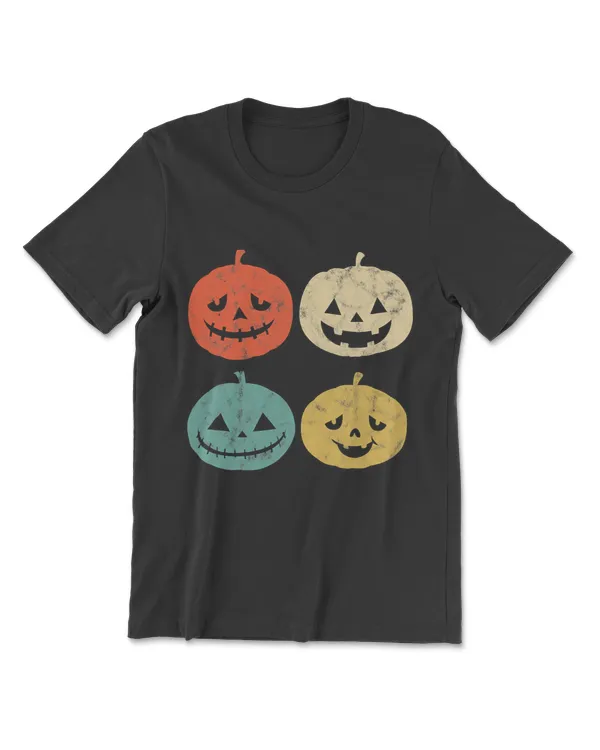 Vintage Pumpkin Shirt Retro Jack-O-Lantern Pumpkin Halloween T-Shirt