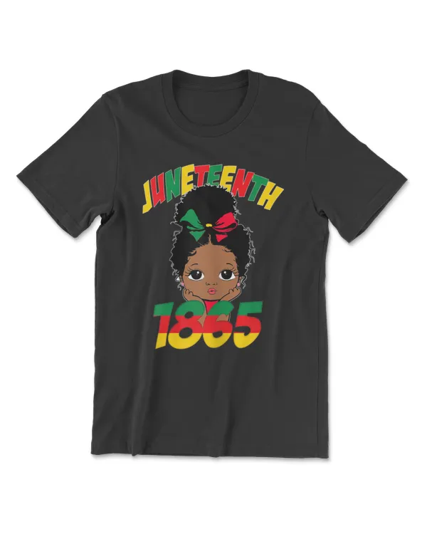 Juneteenth Celebrating 1865 Cute Black Girls Kids T-Shirt