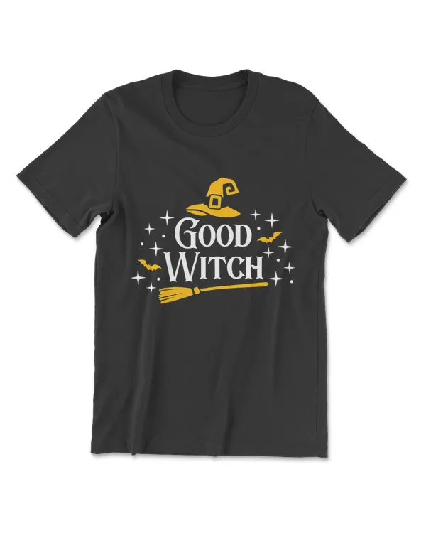 Good Witch TShirt Witchcraft Hat Salem Broom Club Funny Cute T-Shirt