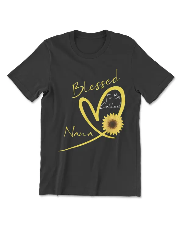 Blessed To Be Called Nana Sunflower Heart T-Shirt