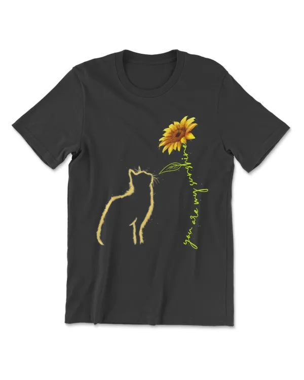 Cat T Shirt, You Are My Sunshine Shirt, Cute Cat T-Shirt