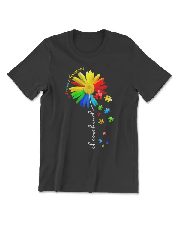 Choose Kind Autism Awareness Sunflower Mom Women Kids T-Shirt