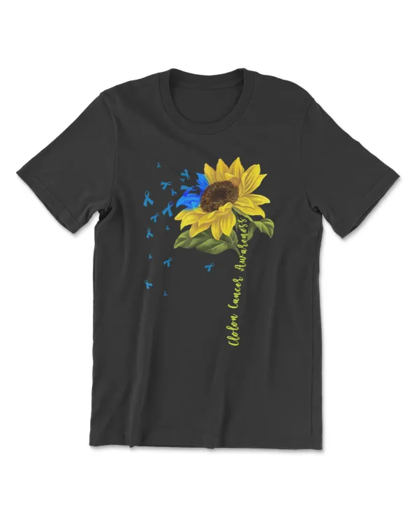 Colon Cancer Awareness Sunflower T-Shirt