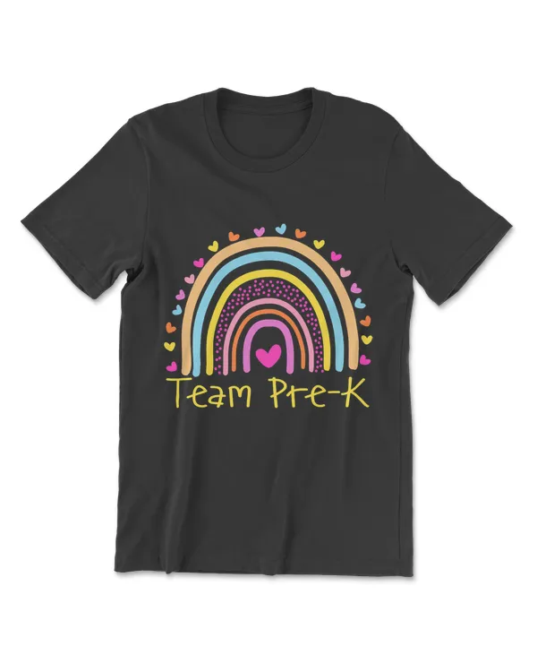 Team Pre-K Teacher Rainbow T-Shirt