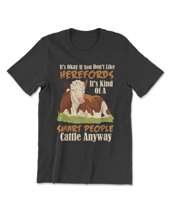 Hereford Cattle Cow Herd Livestock Hereford Breeder Farmer T-Shirt