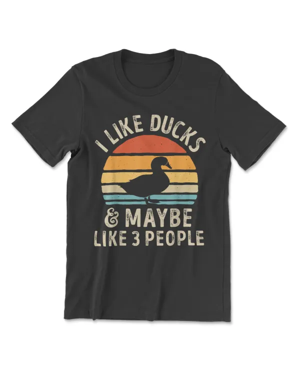 I Like Ducks And Maybe Like 3 People Duck Farm Farmer Gifts T-Shirt