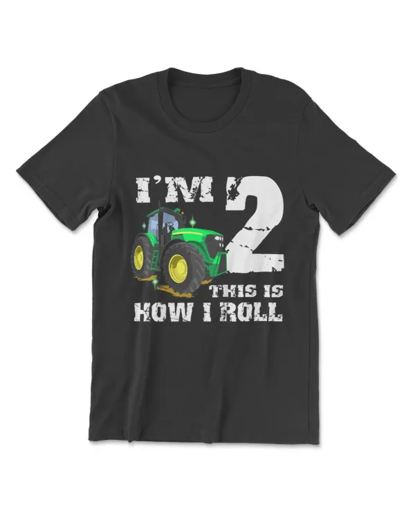 Kids I'm 2 Farm Barnyard Tractor 2nd Birthday Party gift T-Shirt