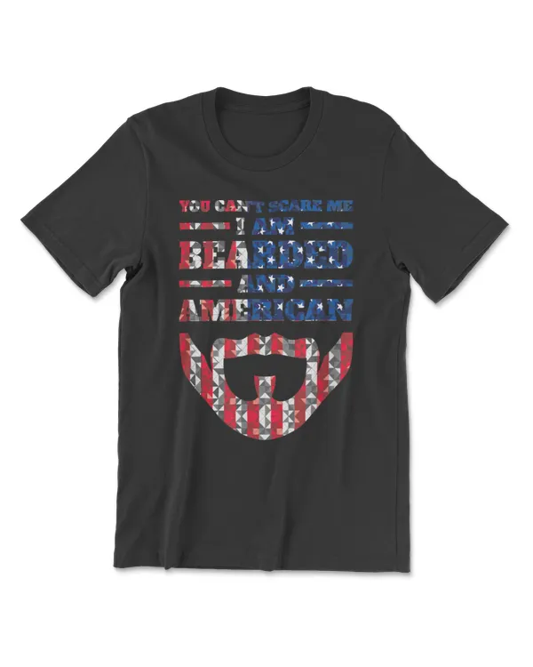 Bearded and American Funny Beard USA Outfit T-Shirt