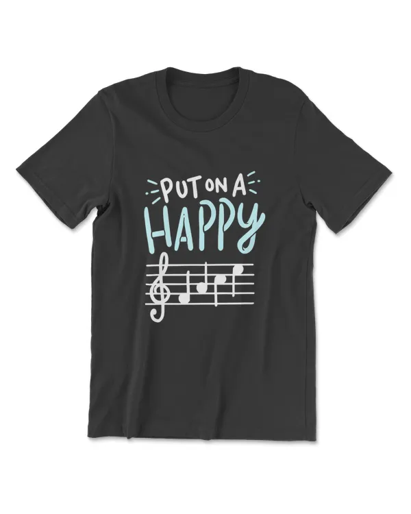 Put On A Happy Face Music Shirt - Funny Music Teacher Tshirt Premium T-Shirt