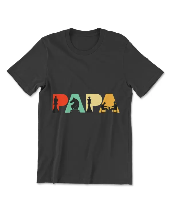 Mens Chess Dad T Shirt, Funny Papa Father's