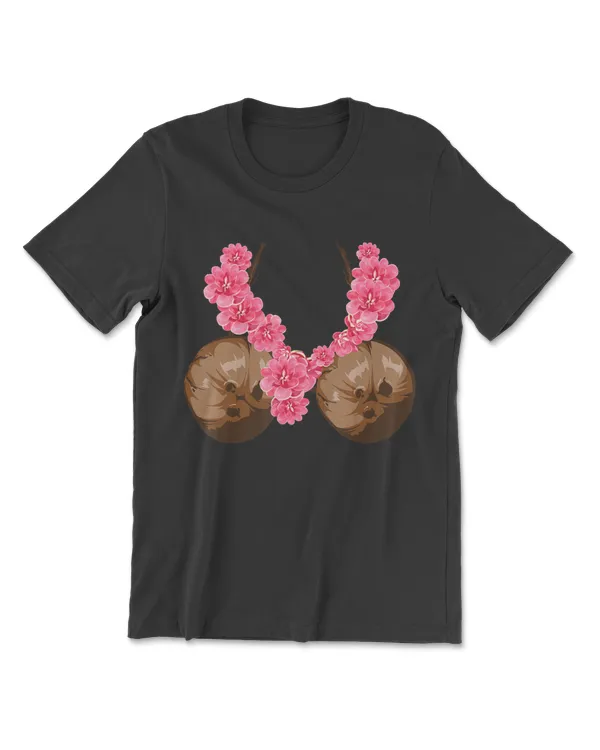 Hawaiian Coconut Bra Shirt | Cool Halloween Flowery DIY Gift T-Shirt