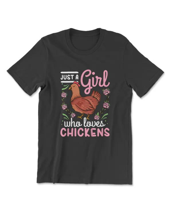 Kids Chicken Lover Just A Girl Who Loves Chickens