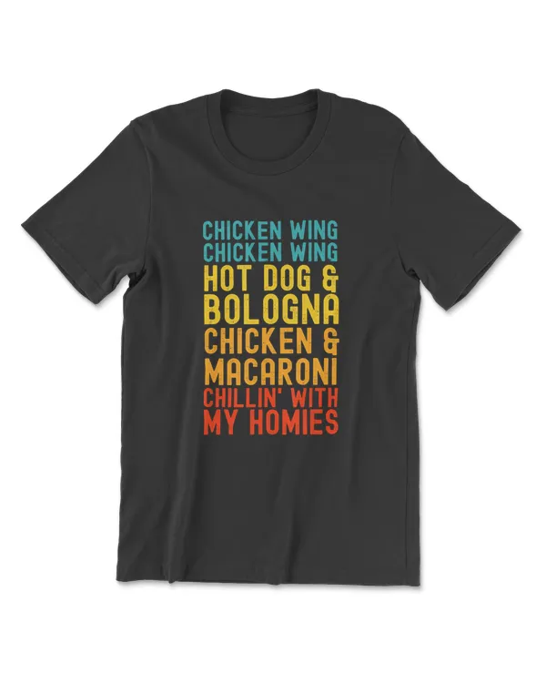 Kids Chicken Wing Chicken Wing Hot Dog And Bologna Men Adult T-Shirt
