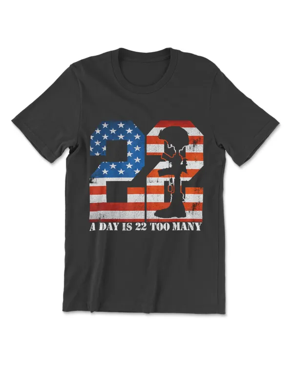 22 EVERY DAY Veteran Lives Matter Tshirt Veteran Day Gift
