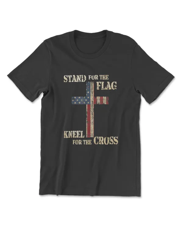 Stand   Flag Kneel   Cross - Faith Us Patriotic